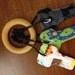 Natural Wood - Key Ring Teether Toy - Finished with Organic Olive Oil - Baby / Toddler Wooden Teething Toys