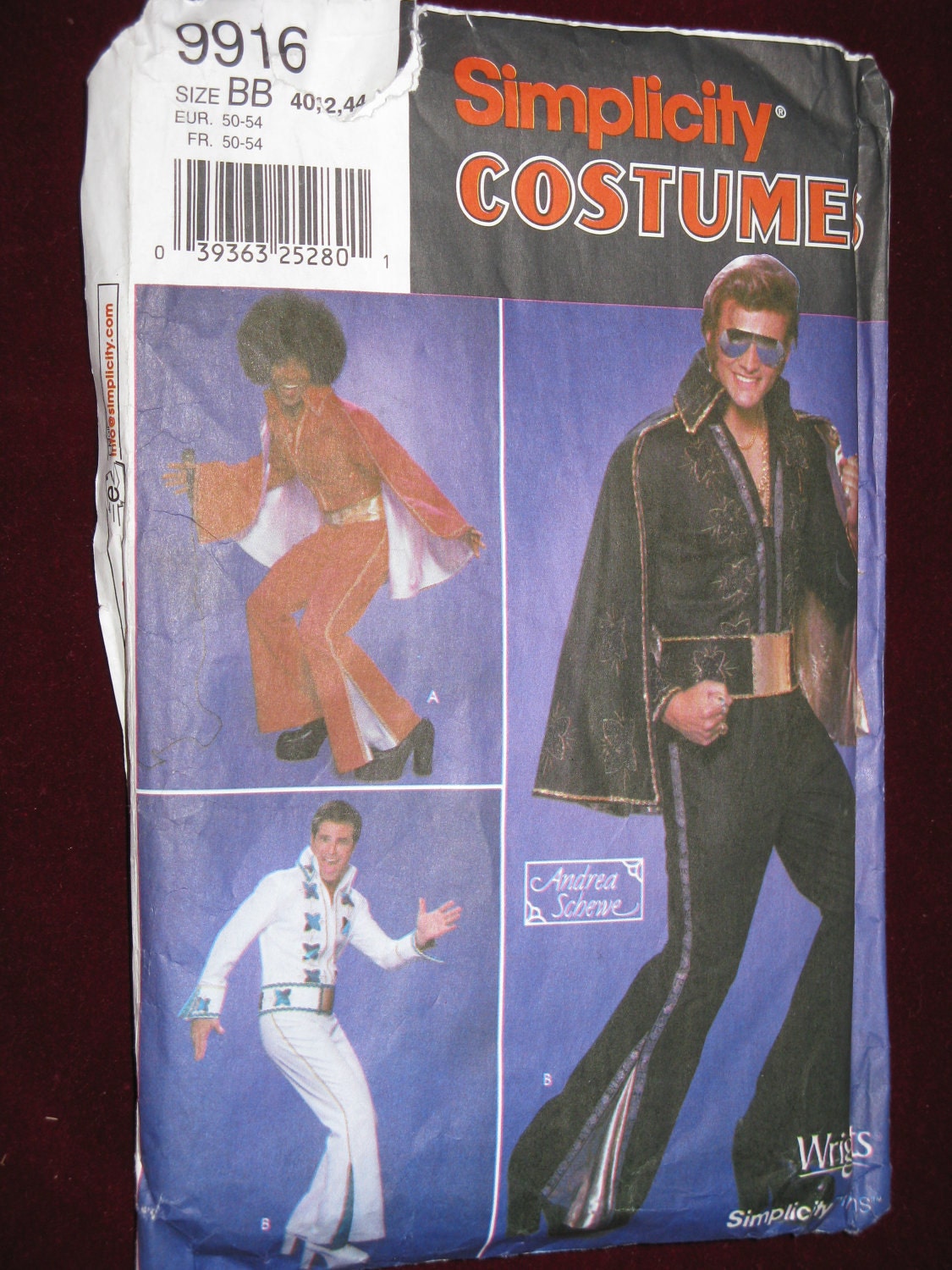 Halloween Costume Pattern Simplicity Elvis Jumpsuit Cape and Belt Costume Elvis Belts