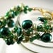 evergreen pine tree spruce juiper crocheted beaded bracelet christmas colors