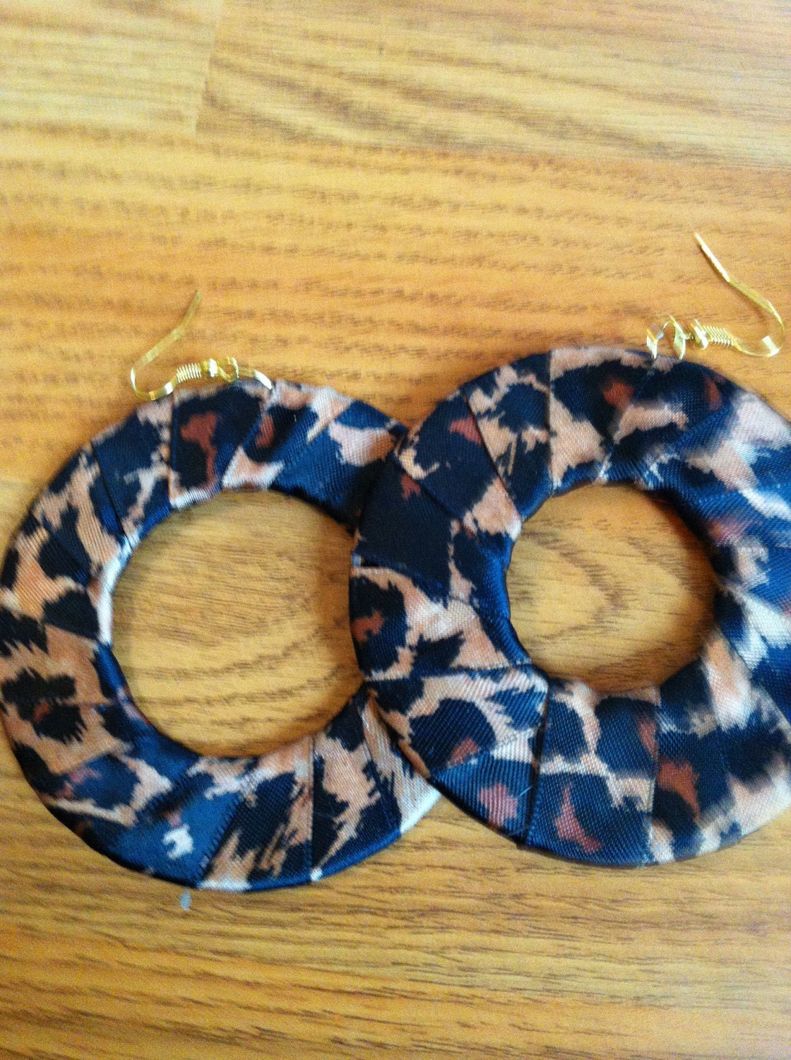 large earrings cheetah circle