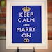 Keep Calm and Marry On cross stitch