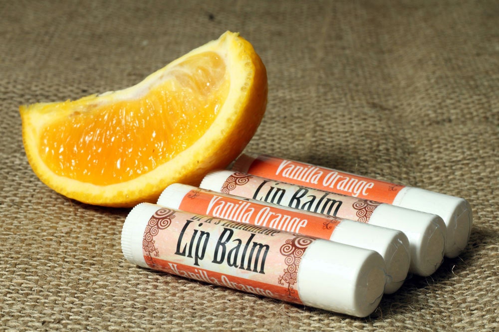 Natural Lip Balm - Orange & Vanilla - Handmade in Ireland