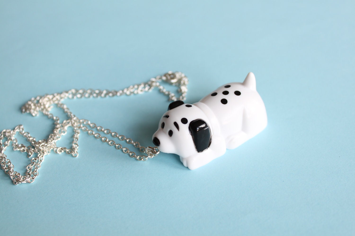 Dalmatian Dog Domino Necklace