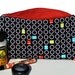 Pac Man Make Up Bag / Blinky the Ghost / Retro Atari Video Game / Red Zipper / LARGE / The SHANNON