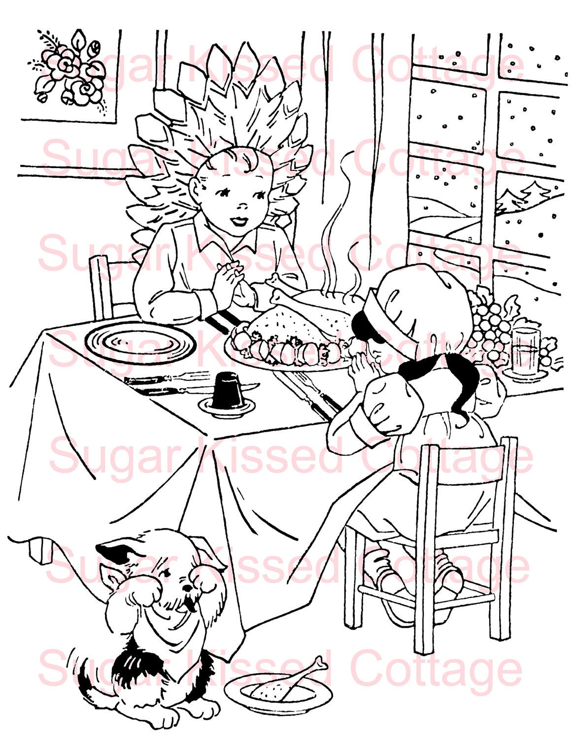 Digital Stamp - Thanksgiving Dinner