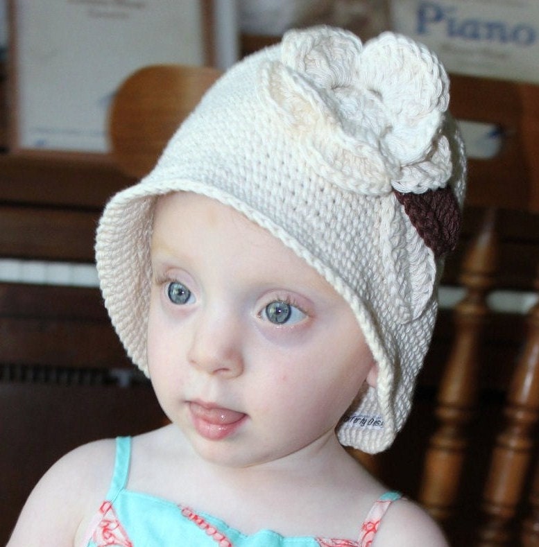 Audrey - 0003 - PDF PATTERN for Crochet Cloche Hat for Children -  Instructions given for Sizes Toddler to Preteen 1-12 Years