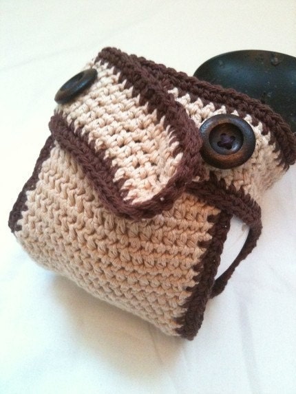 0020 - PDF Pattern for Crochet Wrap-style Diaper Cover - Size 0-3 months