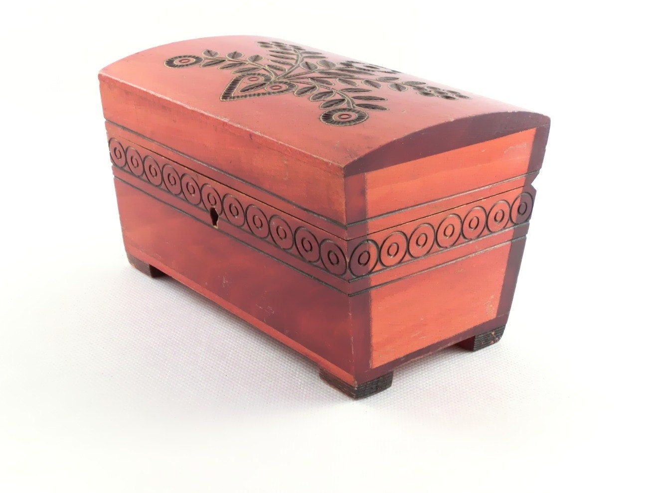 Vintage wooden jewelry box