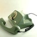 Vintage green rotary telephone