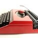 Vintage red manual  typewriter - Silver reed Sillverette II