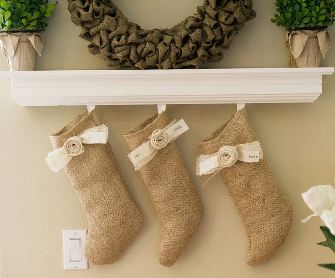 Burlap Custom Stockings
