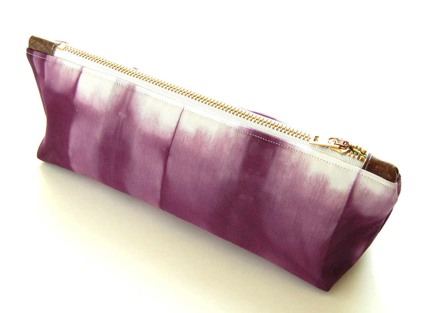 Tie Dye Purple Clutch - Contemporary Shibori  Clutch - Plum
