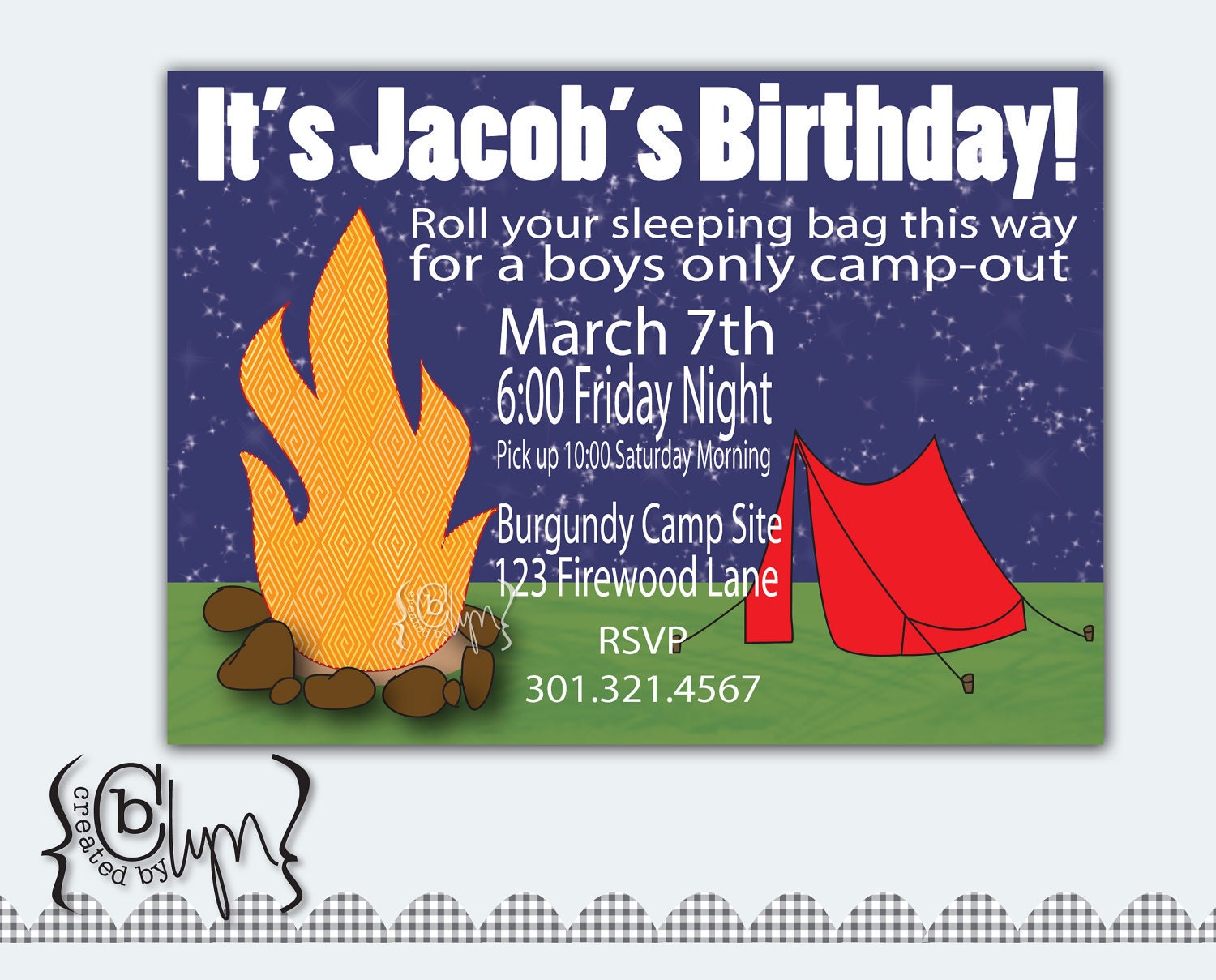 Camp-out Party Invitation