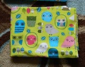 Personalized Designer Owl Minky Blanket (Free Monogramming up to 15 letters)