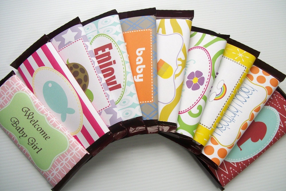 Chocolate Bar Wraps - Wrappers - Labels Printable, Fully Personalized and Customized Il_570xn