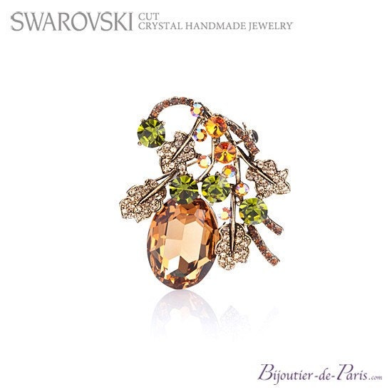 Swarovski Grape Brooch