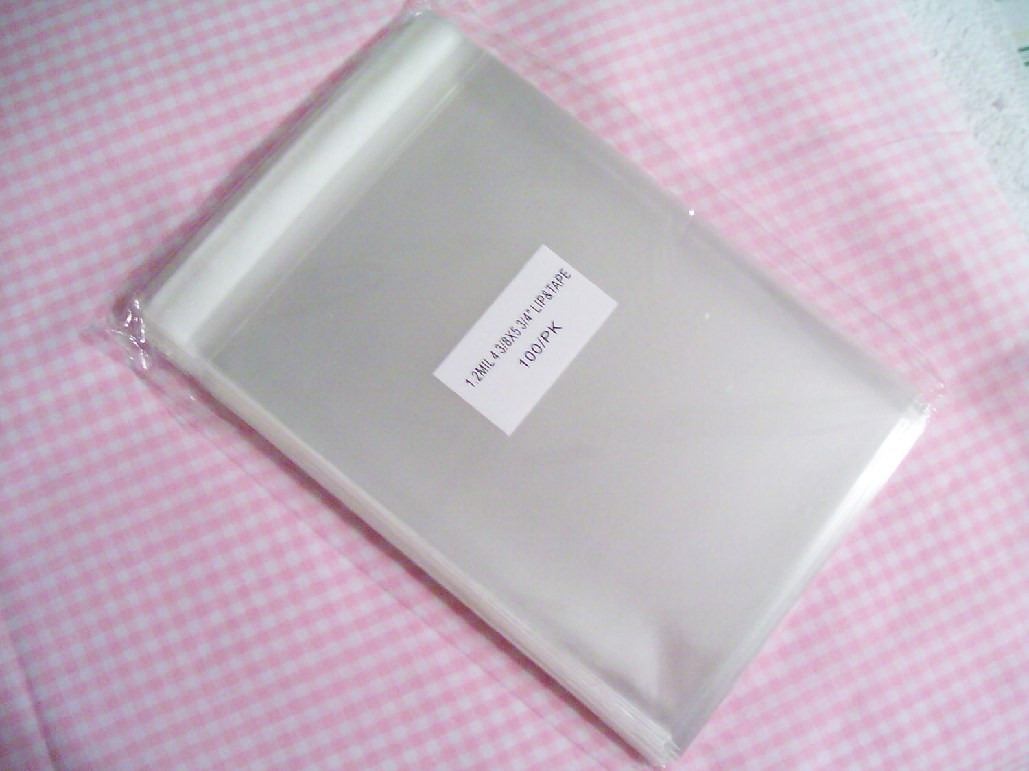 Cello Bags 100  4 3/8 x 5 3/4 Clear Resealable Cello Bags Poly Bags 11.1cm x 14.6cm