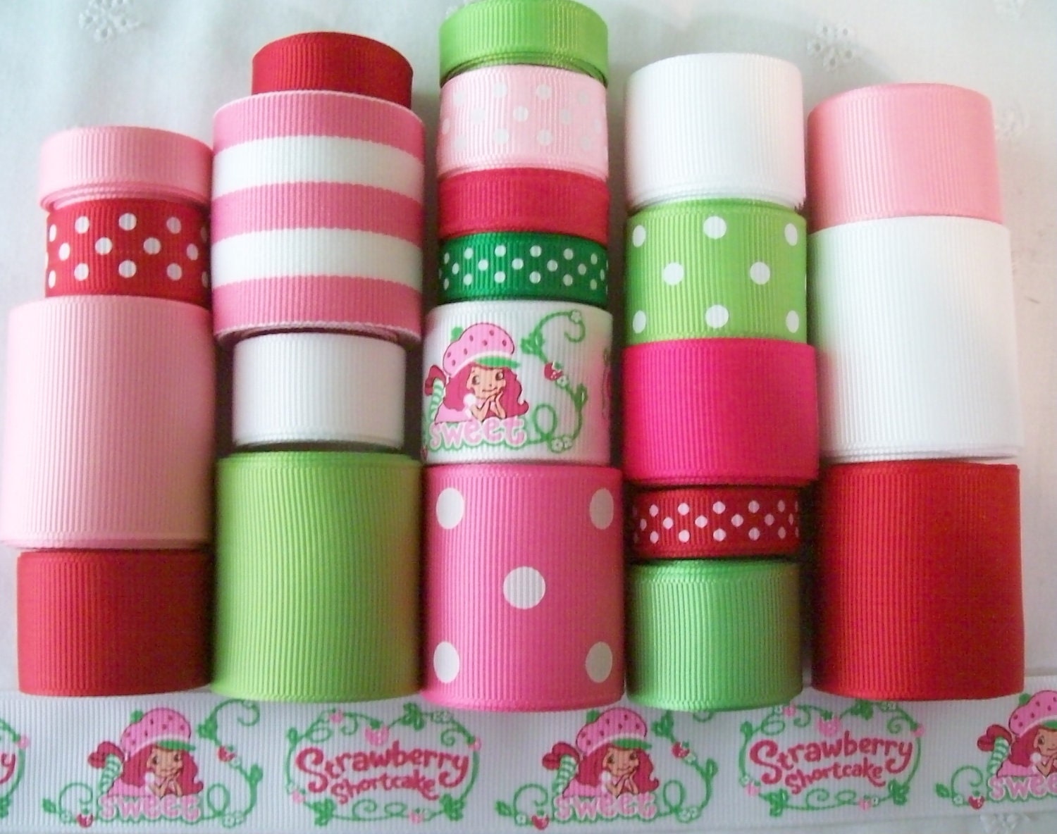 Grosgrain Ribbon 22 Yards Strawberry Shortcake Wholesale Lot