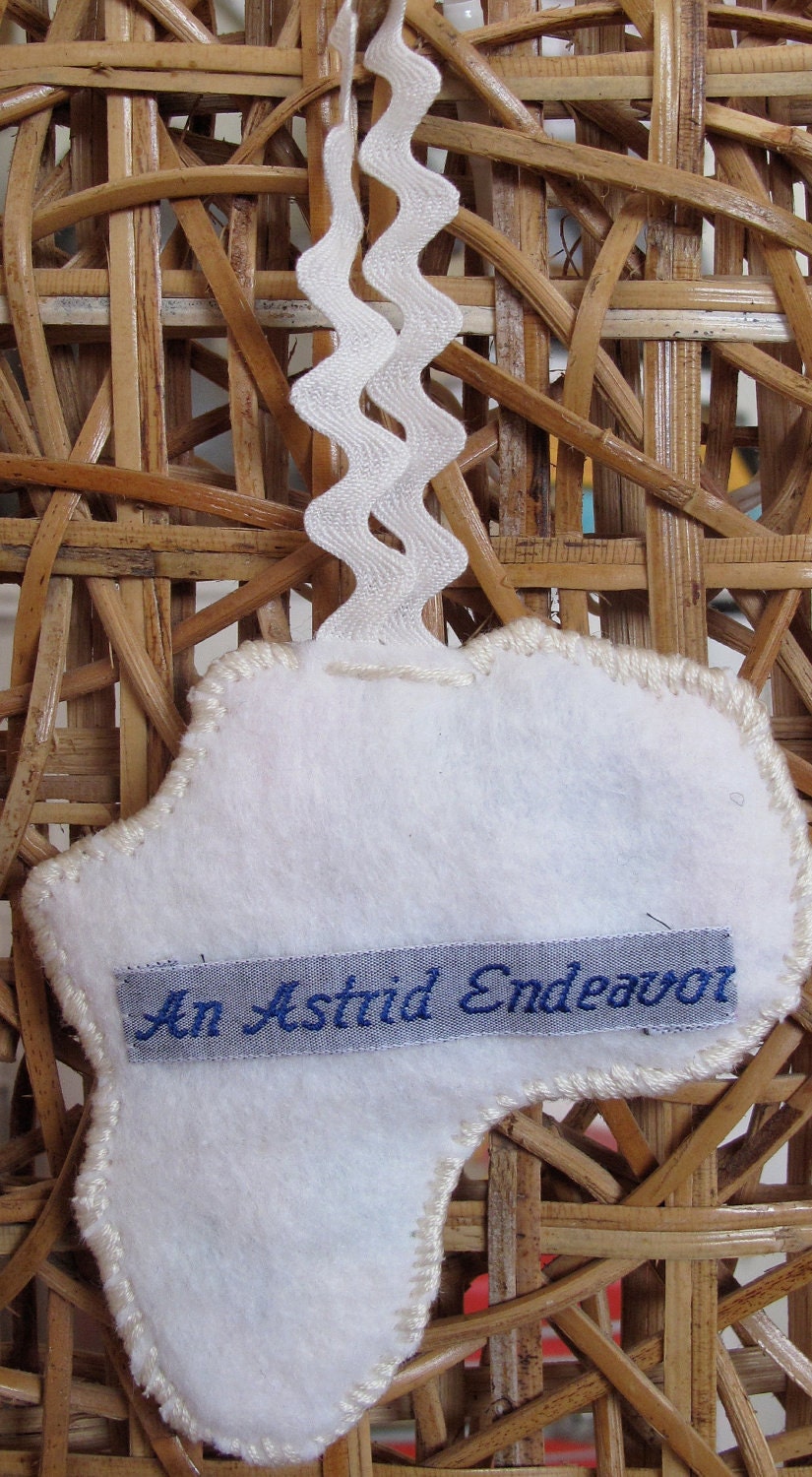 Africa embroidered ornament in pastels for Kwanzaa or Christmas