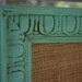 Shabby Chic Bulletin Board in Tiffany Blue w/ Burlap - Small