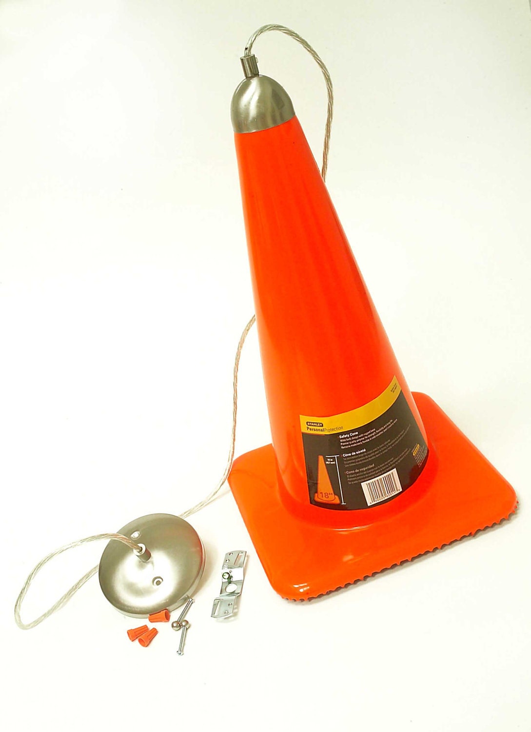 Safety cone pendant light