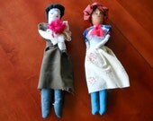 Vintage Handmade Ethnic Cloth Dolls