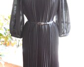 Vintage 1970's little black dress by Ilse M. of California- Size 12