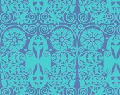Amy Butler  Soul Blossoms Temple Doors in Deep Water - 1 yard