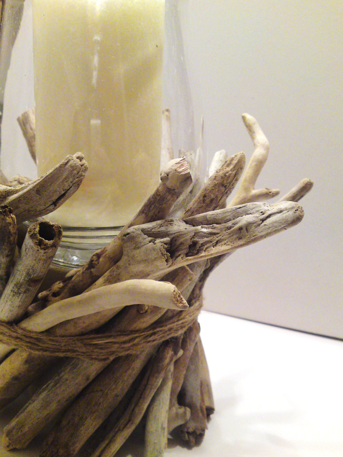 Driftwood Centerpiece, Driftwood Candle Holder - Centerpiece - Beach - Beach wedding & beach bridal shower
