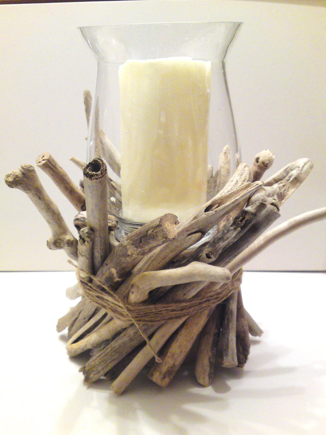 Driftwood Centerpiece, Driftwood Candle Holder - Centerpiece - Beach - Beach wedding & beach bridal shower