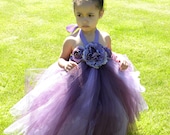 Flower Girl Tutu Dress - Purple - Plum Princess - 12 Month to 2 Toddler Girl Il_170x135