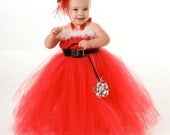 Tutu Dress - Red - Christmas Holiday - Santa Sweetie - 5-6 Youth Girl Il_170x135