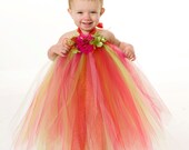 Tutu Dress - Holiday or Christmas Outfit - Red, Pink & Green - Jubilant Jewel - 3-4 Toddler Girl Il_170x135