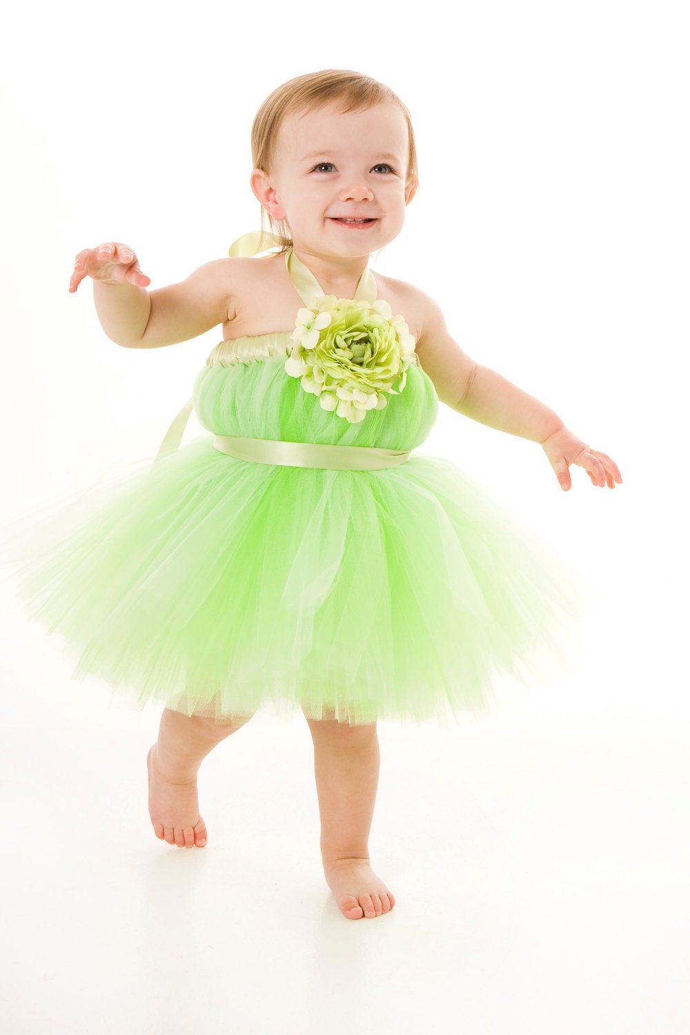 Flower Girl Tutu Dress - Mint Green- Key Lime Cutie - 12 Month to 2 Toddler Girl Il_170x135