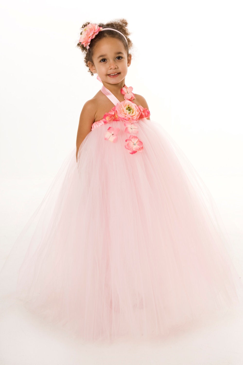 Flower Girl Tutu Dress - Pink - Cotton Candy Cutie - 3-4 Toddler Girl Il_170x135