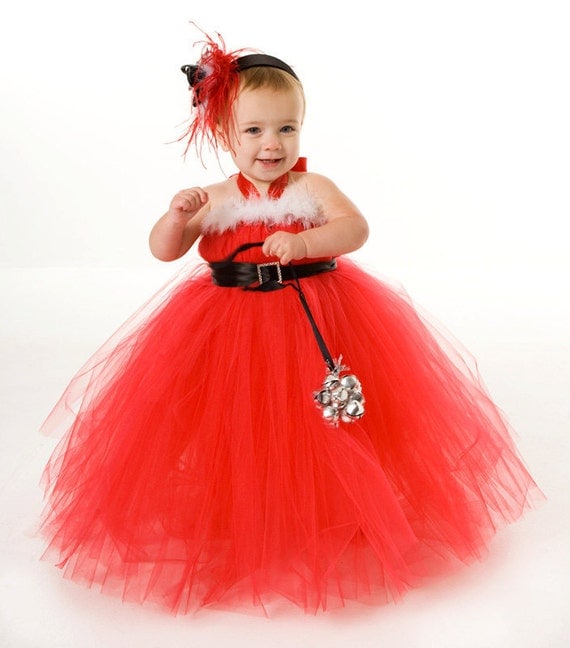 Tutu Dress - Red - Christmas Holiday - Santa Sweetie - 5-6 Youth Girl Il_570xn