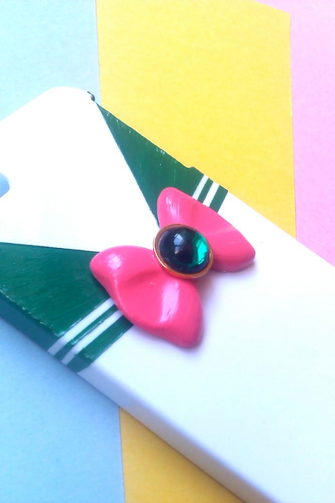 Custom Sailor Moon Inspired iPhone 4, 4S, 5 phone case Hand Sculpted and Painted Sailor Outfit-Sailor Jupiter