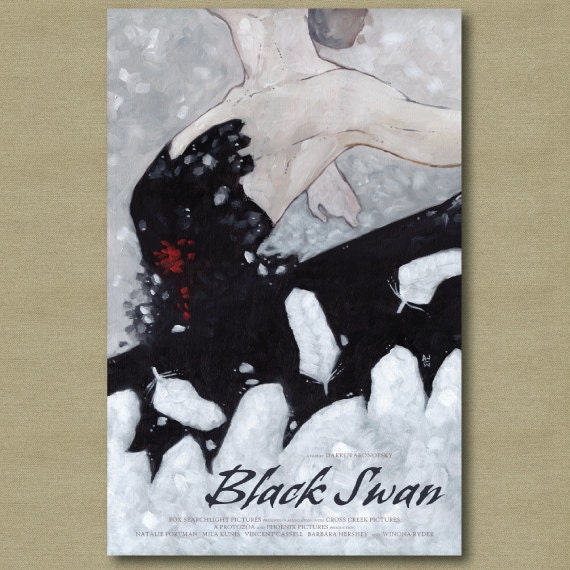 Black Swan Movie Poster - Dark Fantasy Art Print 11 x 17