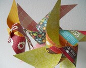 6 Large Spinning Pinwheels Apple Flower