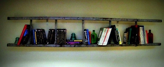 Vintage 7' 9 3/4"  Wooden Ladder Bookshelf - Elmer