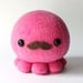 Pink Octopus Plush with Moustache