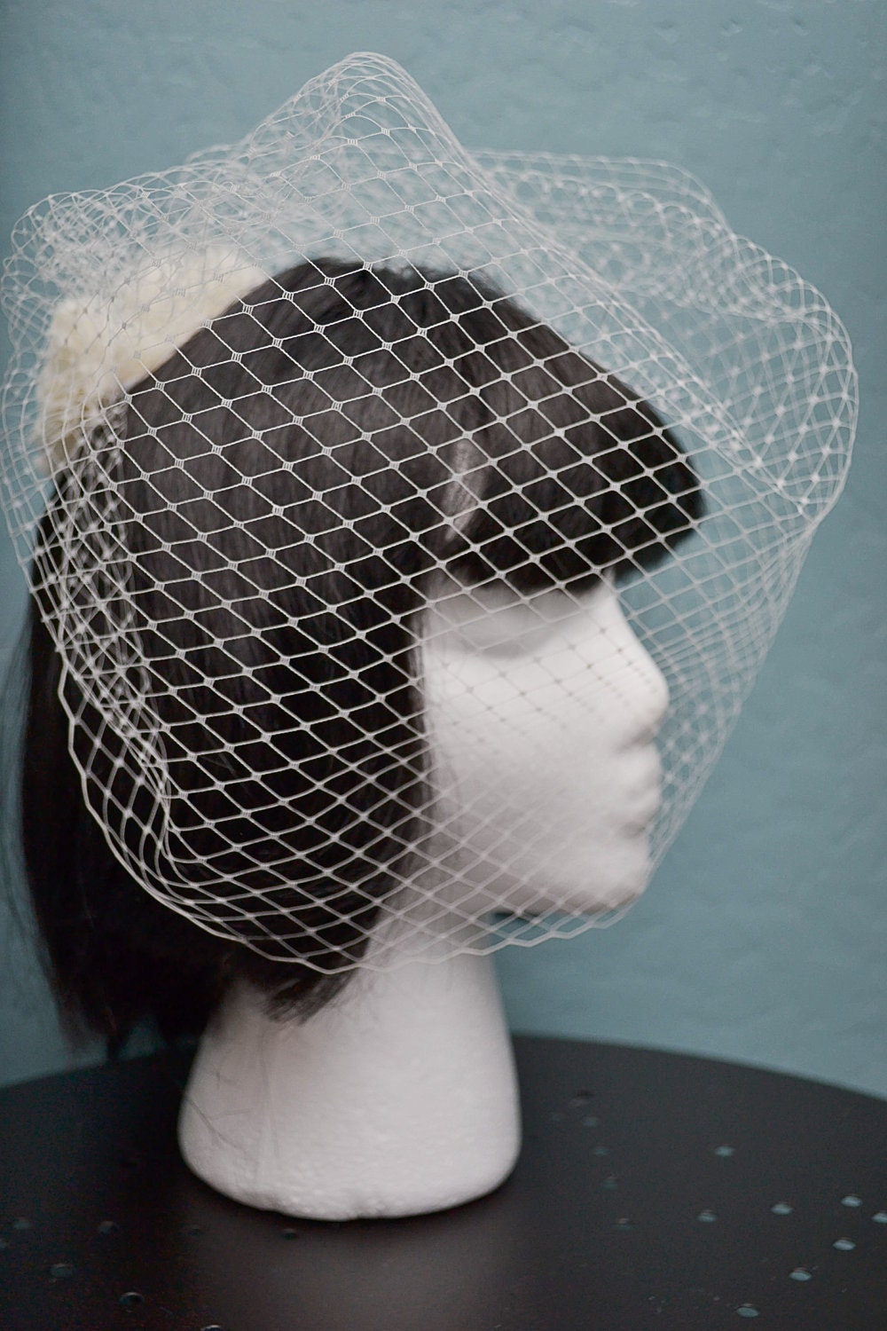 Birdcage Veil in Ivory