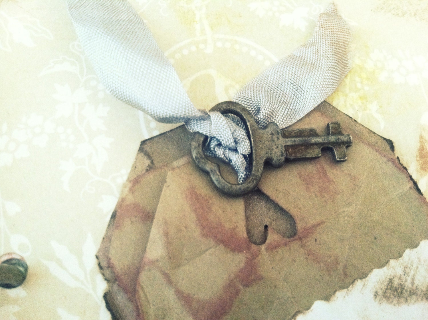 Wedding Guest Book Shabby Chic Country Chic Guestbook CUSTOM