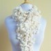 SUMMER SALE - Mulberry Scarf - CREAM - pom pom scarf - chunky lariat - cocoon - Spring accessories