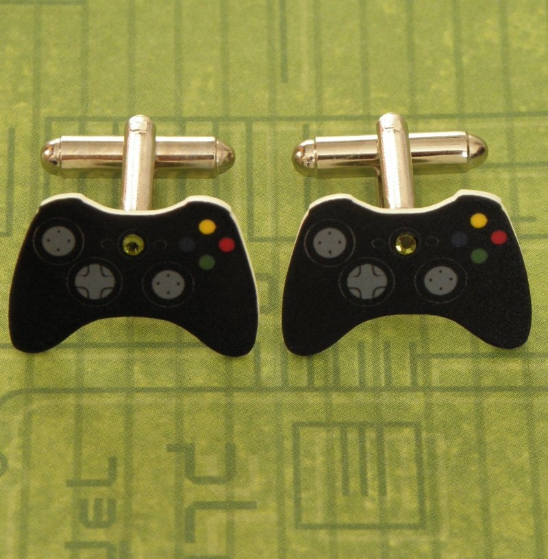 GAMER Black Xbox 360 Elite Video Games Controller Cufflinks XBOX360
