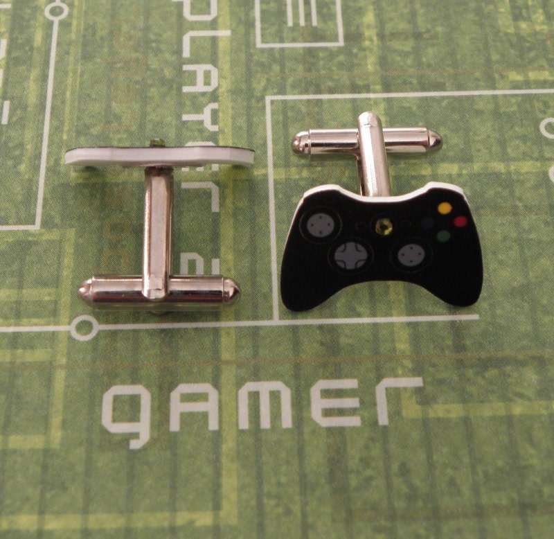 GAMER Black Xbox 360 Elite Video Games Controller Cufflinks XBOX360