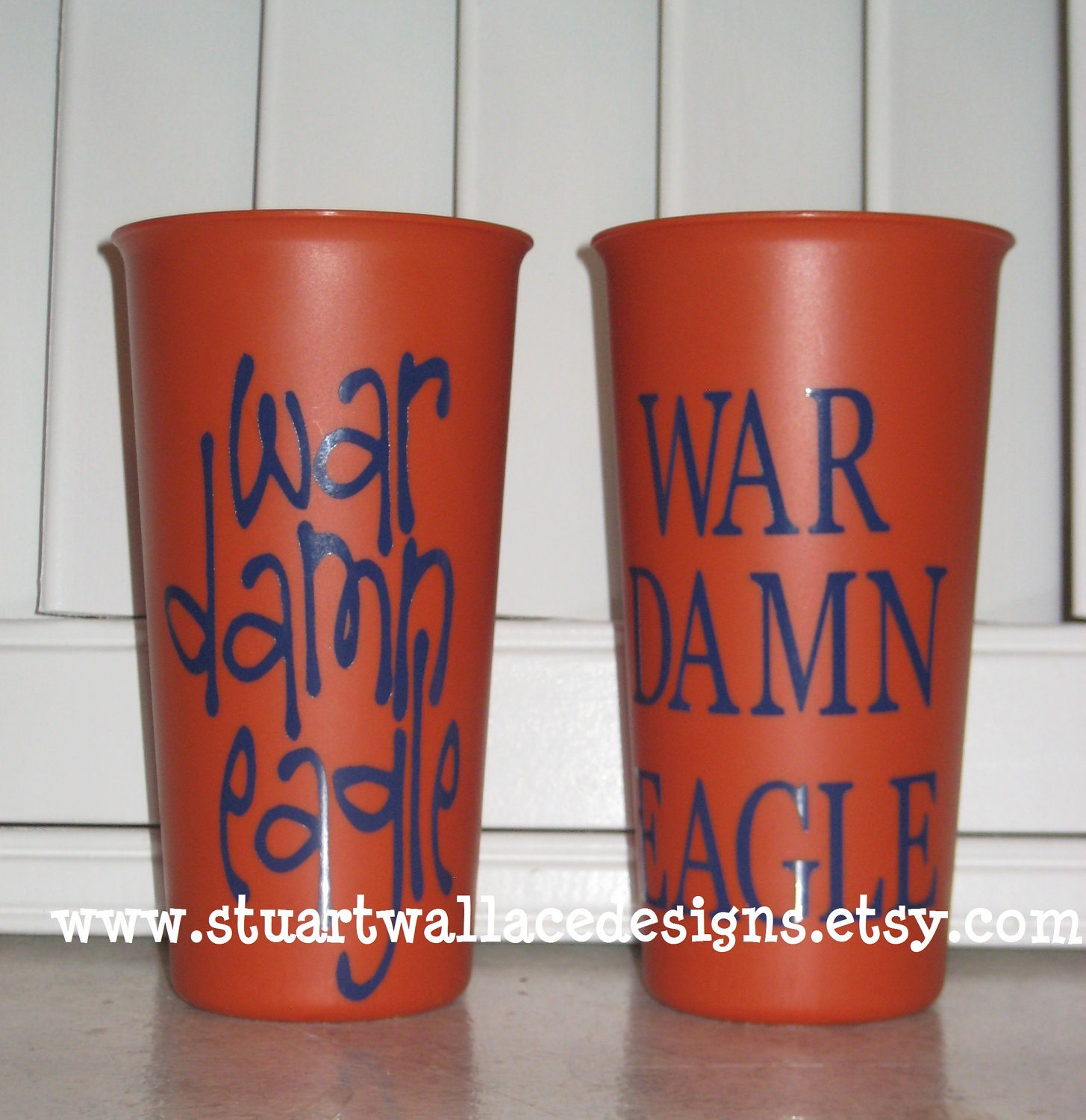 AUBURN GAME Day Cups --- Set of 2 ---