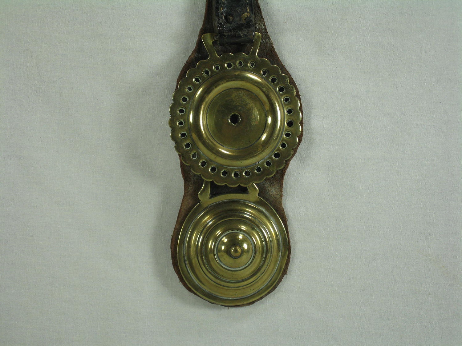 Antique Vintage Leather Brass Decorative English Horse Tack  Equestrian Home Decor, Free Priority Shipping Included