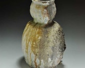 Shigaraki, anagama, ten-day anagama wood firing, with natural ash deposits Iga flower vase. igahana-23