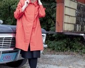 Vtg Mod Peter Pan Collar ORANGE Jacket